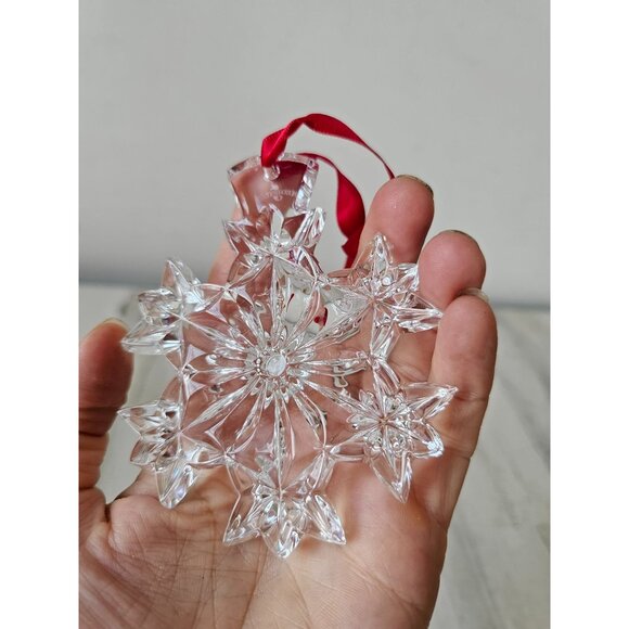Waterford snowflake snowstar Crystal ornament Xmas tree - Picture 6 of 7